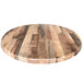 A Holland Bar Stool 30" round rustic wooden table top.