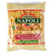 A bag of Napoli Rigatoni pasta with a white label.