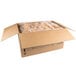 A cardboard box of Hadley Farms round croissant sandwich buns.