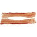 Two Smithfield Golden Crisp bacon strips on a white background.