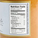 The label on a jar of Kime's sweetened cinnamon applesauce with nutrition facts.