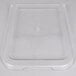 A clear plastic tray with a lid on a white surface.