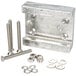 A metal piece with screws and nuts for a Nemco Straight Chip Twister Cutter.
