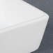 A close up of a CAC white square bowl.