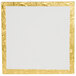 A white square with a gold border.