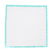 A white paper square with a blue border.