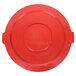 A red plastic Continental lid with handles.