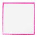 A white paper square with a pink border.