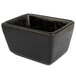 A black square container with a textured surface.