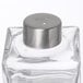 An American Metalcraft smooth square glass salt and pepper shaker set with silver lids.