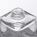 An American Metalcraft clear glass square salt and pepper shaker set.