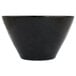 An American Metalcraft black artisanal porcelain bowl with a textured surface.