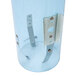 A clear plastic San Jamar wall mount cup dispenser with metal brackets.
