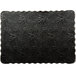 A black rectangular Enjay laminated corrugated sheet cake board.