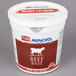 A white Minor's container with a red label for beef base.