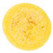 A yellow food item on a white background.