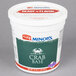 A white Minor's container with a green and white label for Crab Base.