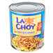 A blue and white can of La Choy Chow Mein Noodles.