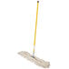 A Lavex dust and dry mop with a yellow handle.
