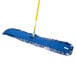 A Lavex blue microfiber dust mop with a yellow handle.