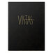 A black Menu Solutions leather-like booklet cover with gold text.