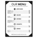A Menu Solutions Chadwick Collection menu cover with black text on a white background.