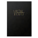 A black leather-like Menu Solutions Chadwick menu cover with gold text.