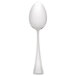 A Oneida stainless steel serving spoon with a white handle.