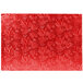 A red rectangular Enjay cake board with a leaf pattern.