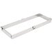 A Matfer Bourgeat stainless steel rectangular tray with metal frame and handles.