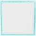 A white square paper board with a blue border.
