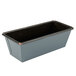 A Matfer Bourgeat steel flared bread loaf pan with a black interior.