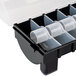 A white plastic storage box with seven compartments for National Checking Company day of the week labels.