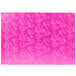 A pink rectangular Enjay cake board with a leaf pattern.