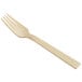 A Bamboo by EcoChoice compostable bamboo fork with a wooden handle.