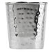 An American Metalcraft stainless steel fry cup with a wavy design.