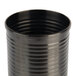 An American Metalcraft black stainless steel cylindrical soup can with a lid.