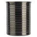 An American Metalcraft black stainless steel soup can with a lid.