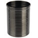 An American Metalcraft black stainless steel soup can with a lid.