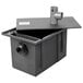 An Ashland PolyTrap 4810 grease trap, a black rectangular box with a black lid and a grey pipe.