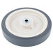 An 8" wheel for Cambro mobile ice bins with a white and gray rubber rim.