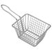 An American Metalcraft mini stainless steel fry basket with a handle.