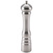 A stainless steel Chef Specialties Prentiss pepper mill on a counter.