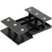 A black metal Cambro Cam GoBox front loader hinge with screws.