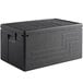 A black plastic box with a lid.