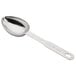 A Vollrath stainless steel measuring scoop with a handle.