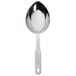 A silver Vollrath stainless steel measuring scoop with a handle.