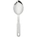 A stainless steel Vollrath 1/3 cup measuring spoon with a handle.