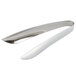 American Metalcraft stainless steel tongs with a white handle.