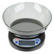 A Globe GPS5 portion scale with a bowl on top.
